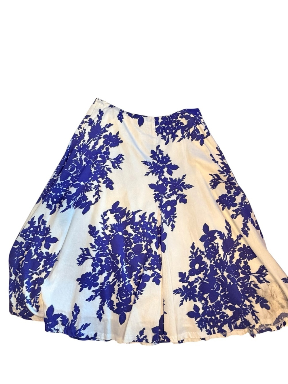 GAP Blue Floral Print A-Line Skirt